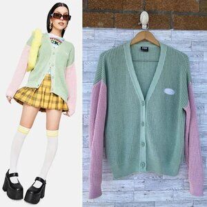 Minga London Dreamy Contrast Knitted Cardigan medium